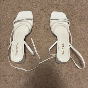 Women's White Strappy Sandals